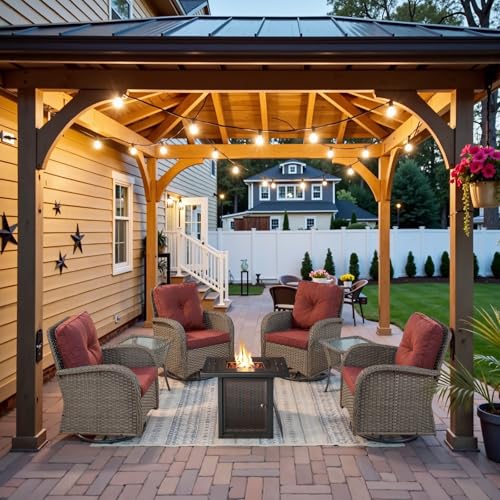 Patio Wicker Chairs Swivel Rocker – Outdoor Swivel Rocking Chairs Set of 2 with Rattan Side Table, Patio Swivel Glider Chair 3 Piece Patio Furniture Sets for Deck Porch Pool Brown/Blue - Image 147