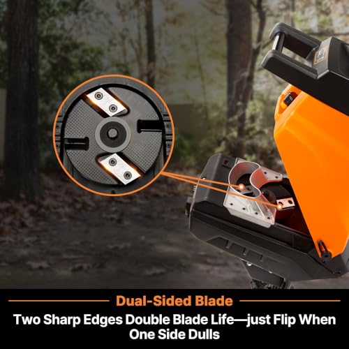 LawnMaster FD1503 Electric Wood Chipper Shredder 15-Amp 1.8-Inch Cutting Diameter Max 14:1 Reduction - Image 8