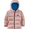 Patagonia Baby Hi-Loft Down Sweater Hoody, Seafan Pink / 18M