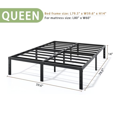 Metal Bed Frame Full Size – 14 Inch Heavy-Duty Full Platform Bed Frame No Box Spring Needed, Easy Assembly, Noise-Free, Sturdy Mattress Foundation, Underbed Storage Space - Image 38