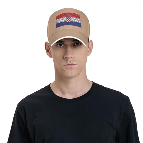 Flag of Croatia with Polygon Effect Baseball Cap Women Men Hats Adjustable Truck Driver Sun Hat Dad Baseball Caps - Image 8