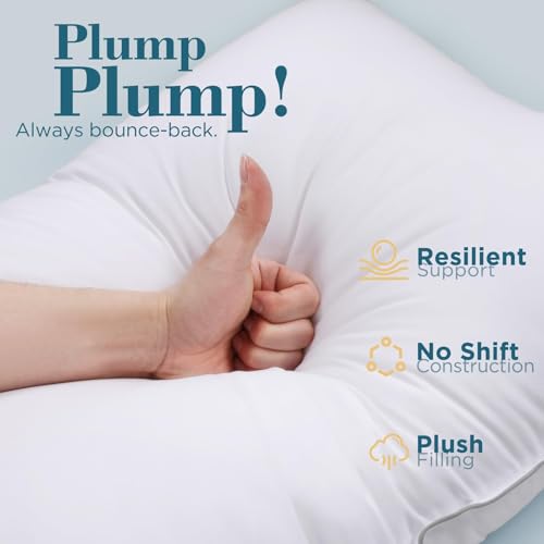 viewstar Bed Pillows King Size Set of 2, Hotel Quality, Down Alternative Big Pillow for Back, Stomach or Side Sleepers, Firm - Image 96