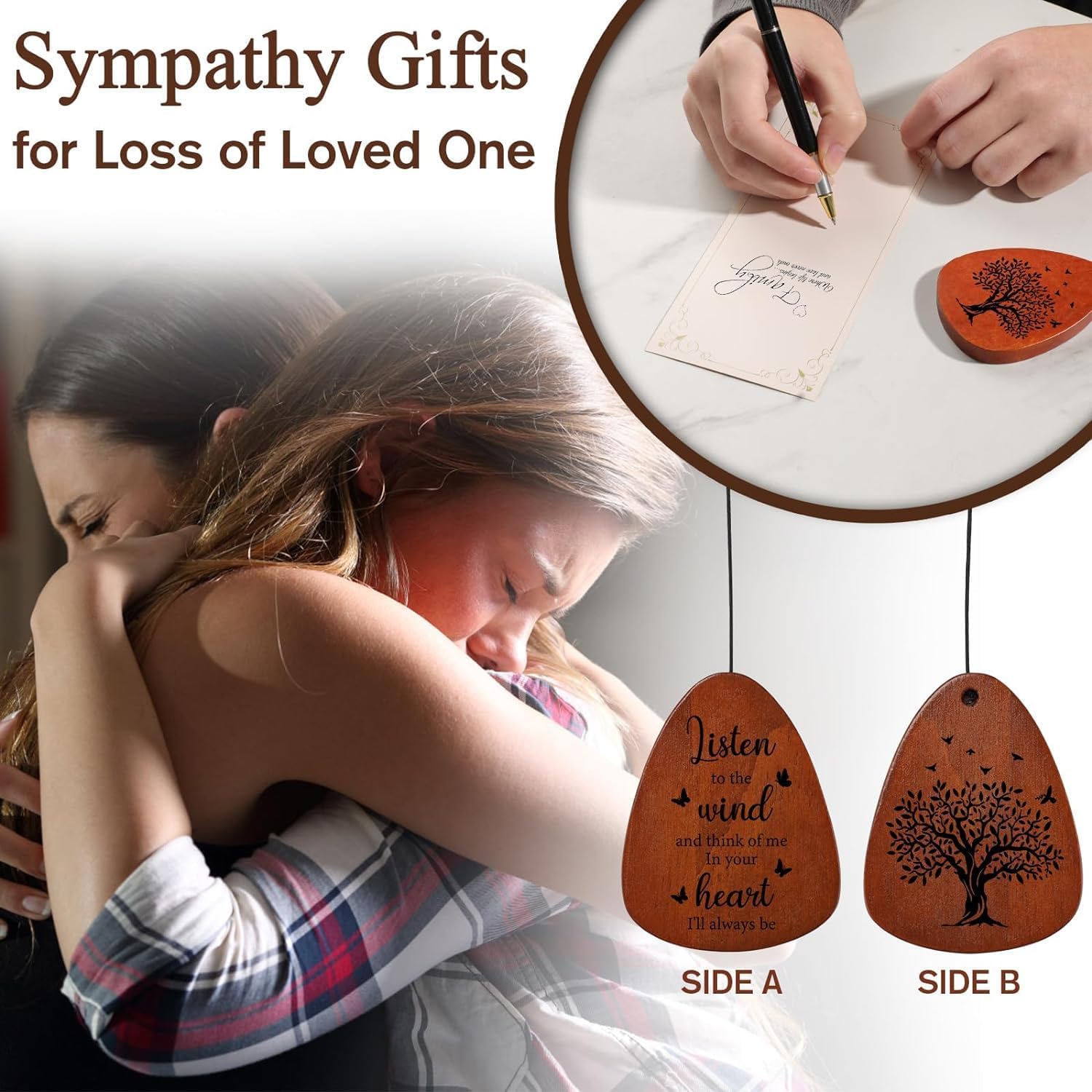 PRSTENLY 26 Inch Memorial Wind Chimes for Loss of Loved One, Sympathy Gift Wind Chimes for Loss of Father Mother Son, Daughter, Friends, Sister, Bereavement Remembrance Gift in Memory of Loved One - Image 3